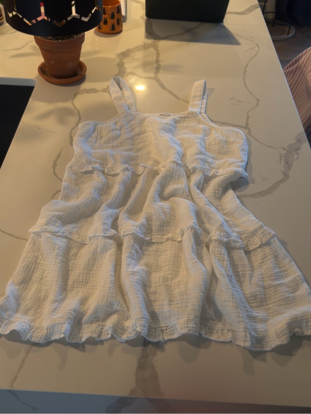 White Tiered Ruffle Sundress
